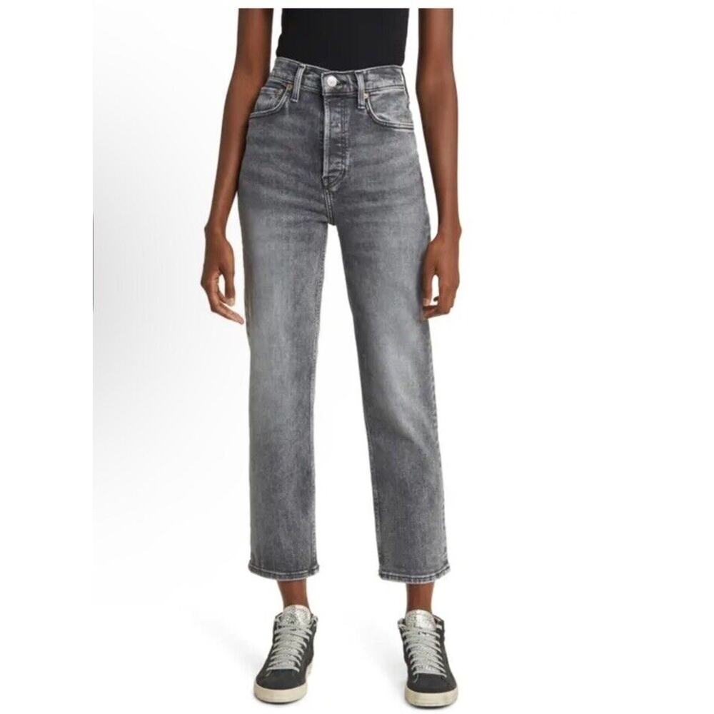 RE/DONE Womens 70s Sulfade Ankle Denim Straight Leg Jeans Size 26
